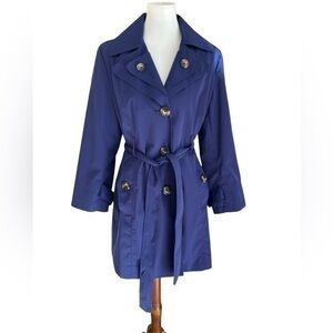 London Fog blue rain trenchcoat